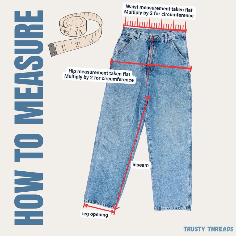 How I measure jeans and bottoms for my listings‎